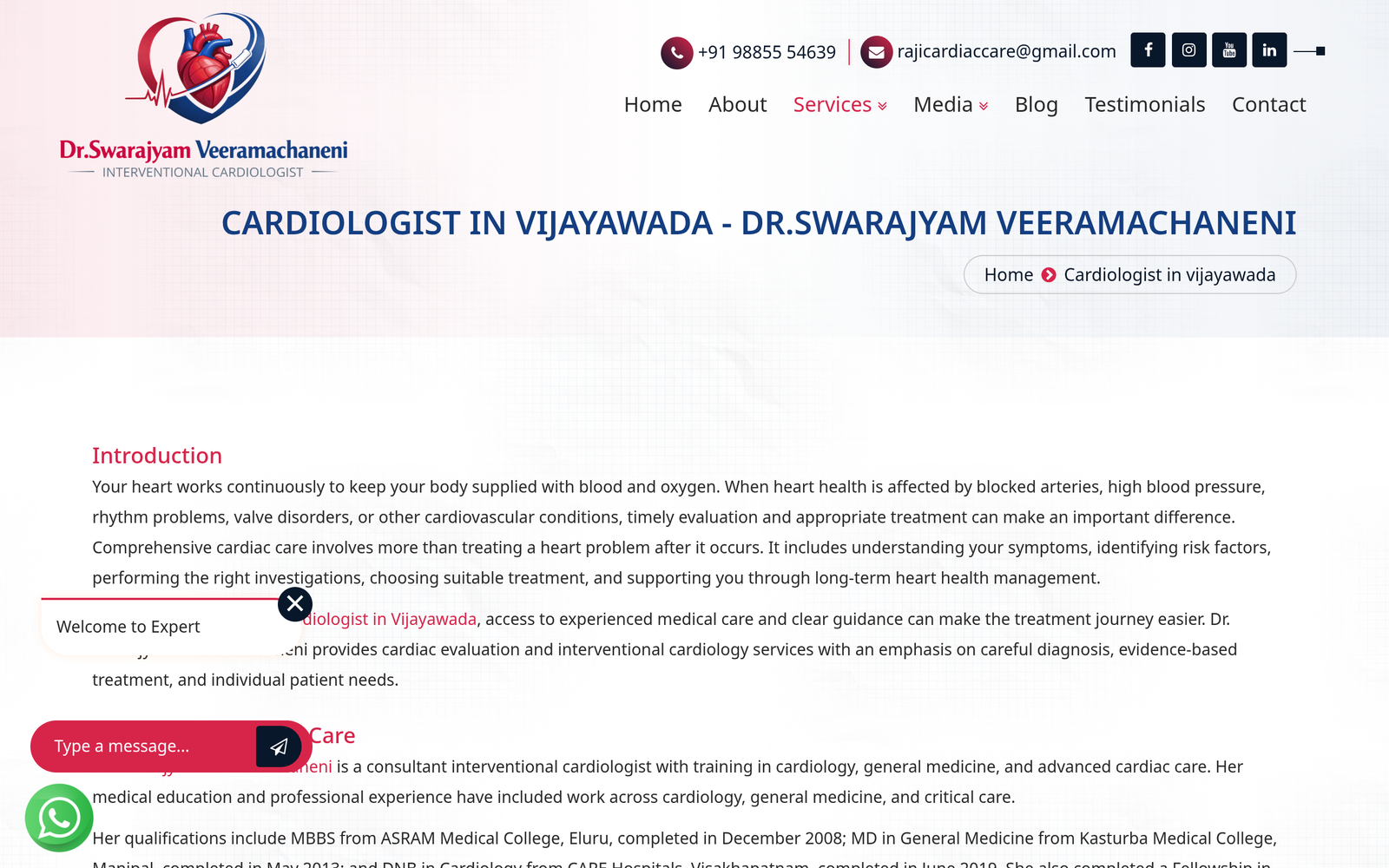 Cardiologist in Vijayawada | Best Heart specialist in Vijayawada | Dr.Swarajy...
