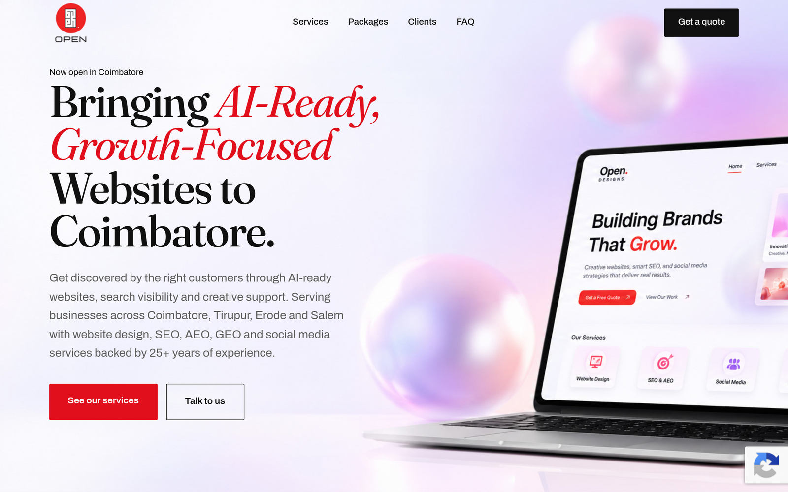 Website Design Company in Coimbatore | Open Designs