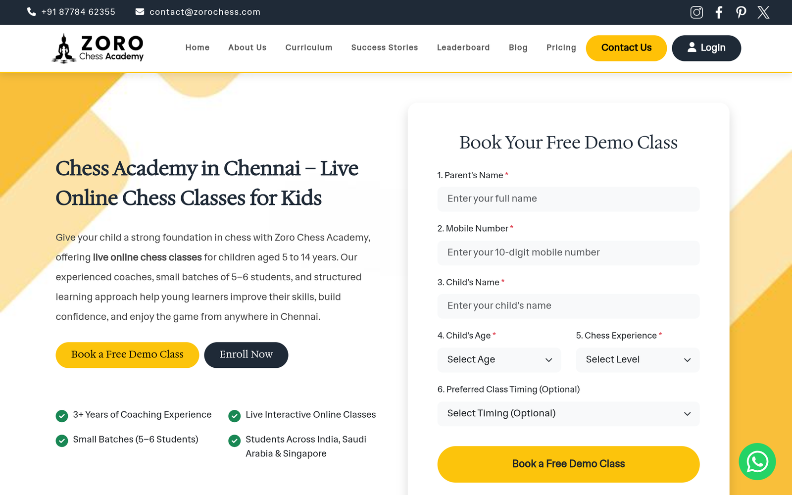 Zoro Chess Academy | Chess Classes for Kids & Beginners