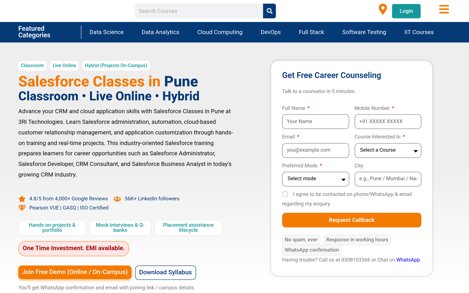 Salesforce classes in Pune | 100% Placement Assistance