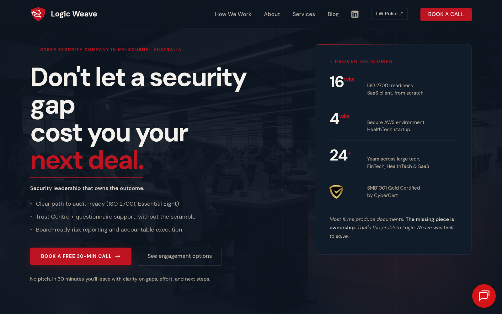 Fractional CISO Melbourne | SMB Security Leadership | Logic Weave